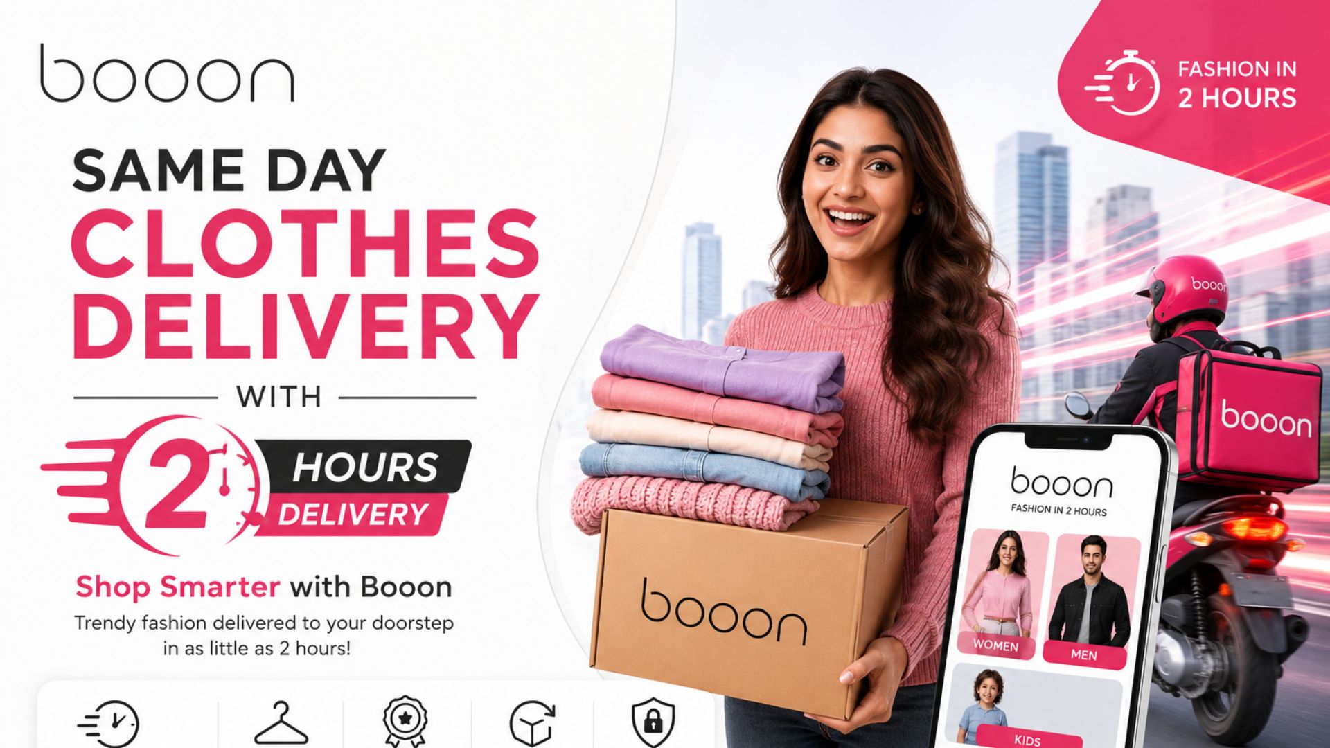 Same Day Clothes Delivery within 2 Hours : Shop Smarter with Booon